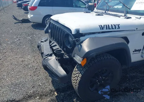 2021 Jeep Wrangler Willys 4X4 z USA, uszkodzony, nr VIN 1C4HJXAG2MW626186